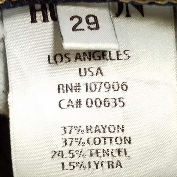 Hudson Womens Size 29 Denim Dark Wash Jeans Low Rise Bootcut Flap Pocket Y2K - Picture 7 of 8